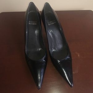 Stuart Weitzman black leather heels